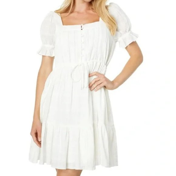 mini brown linen dress Beyond Yoga SoftWash Linen Seaside Mini Dress